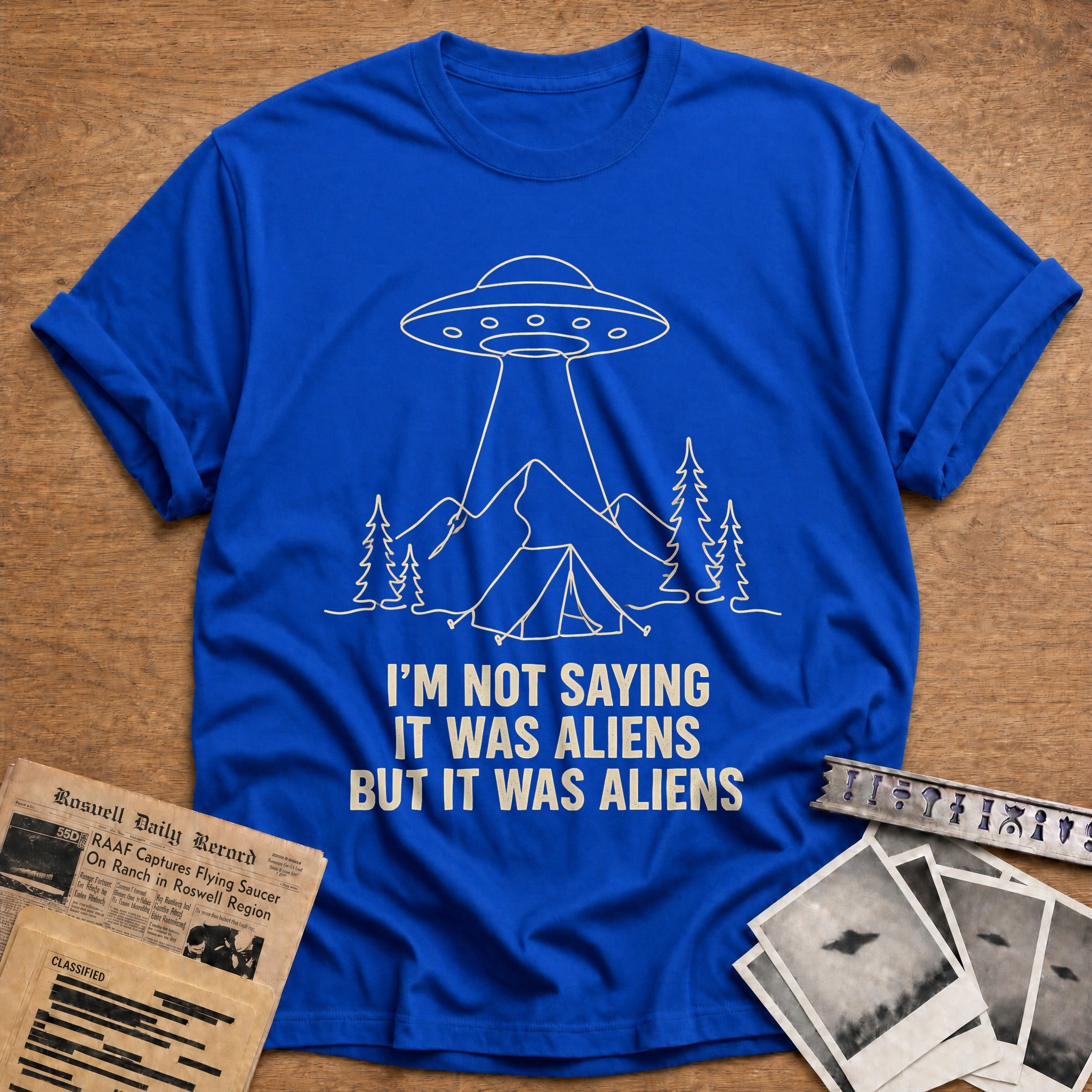 It Was Aliens 40 T-Shirt - Royal