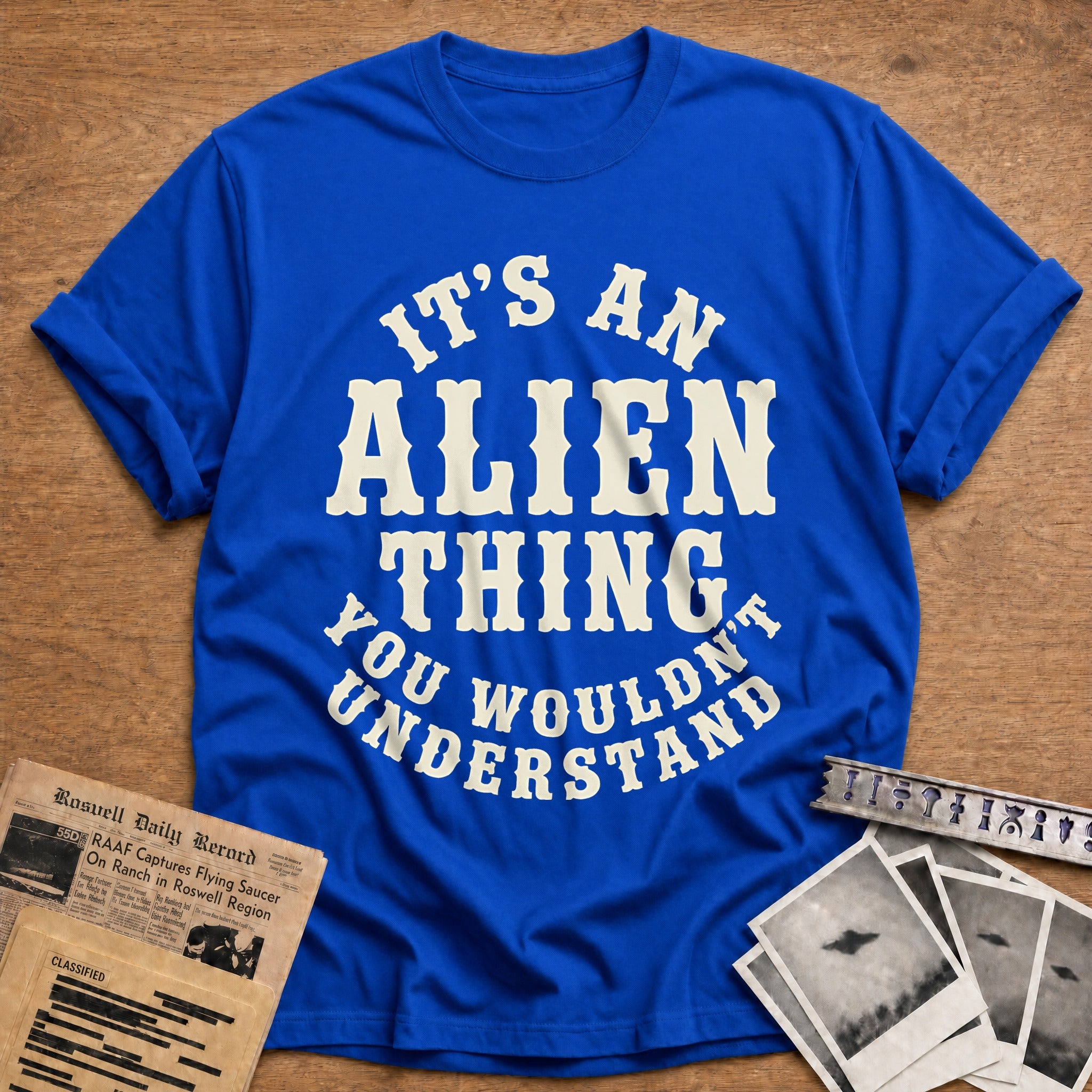 Its An Alien Thing 62 T-Shirt - Royal