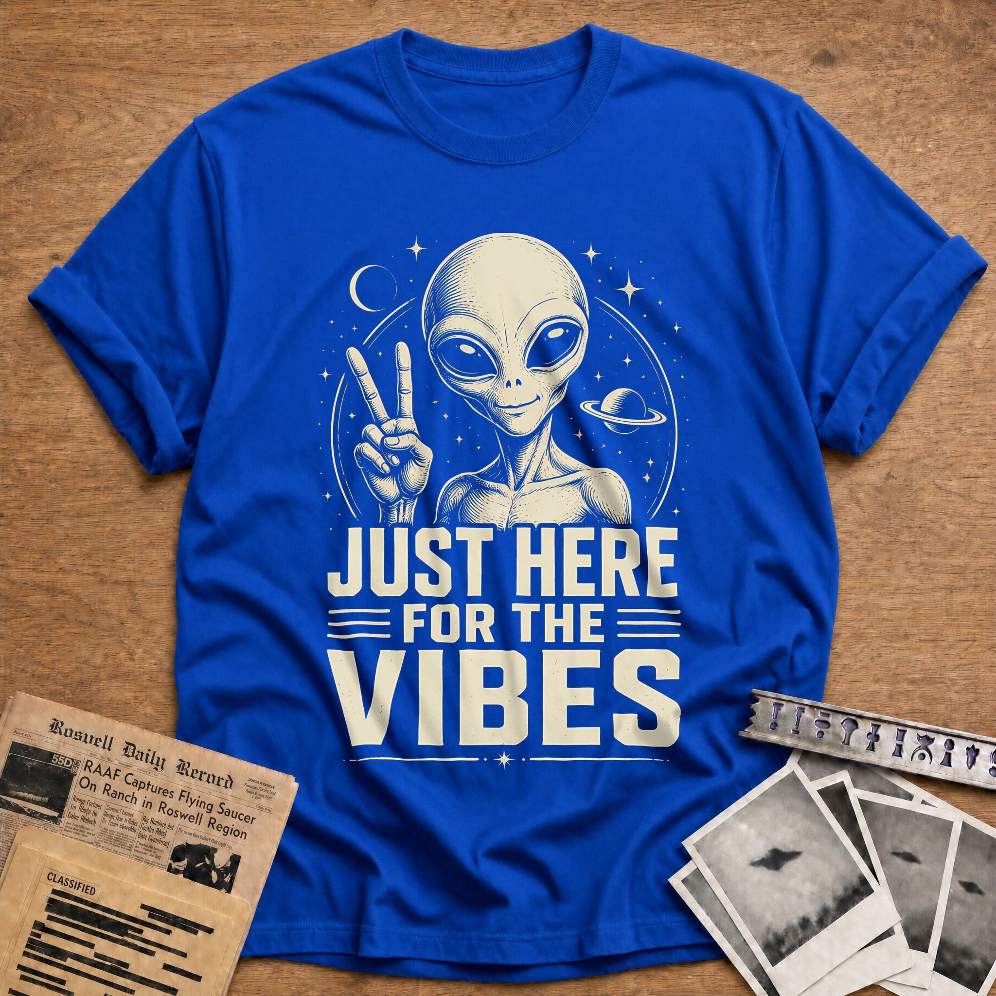 Just Here For The Vibes 12 T-Shirt - Royal