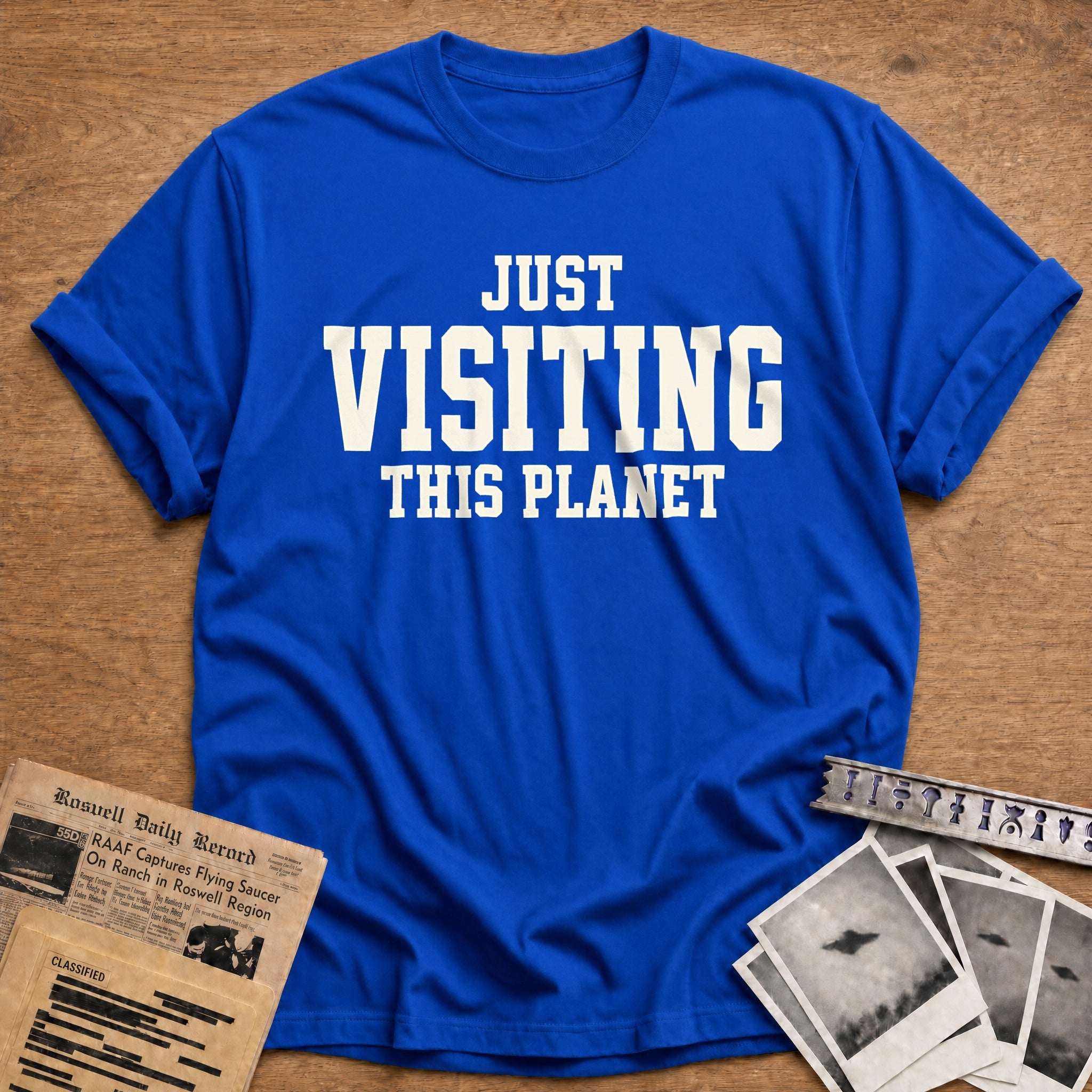 Just Visiting This Planet 29 T-Shirt - Royal