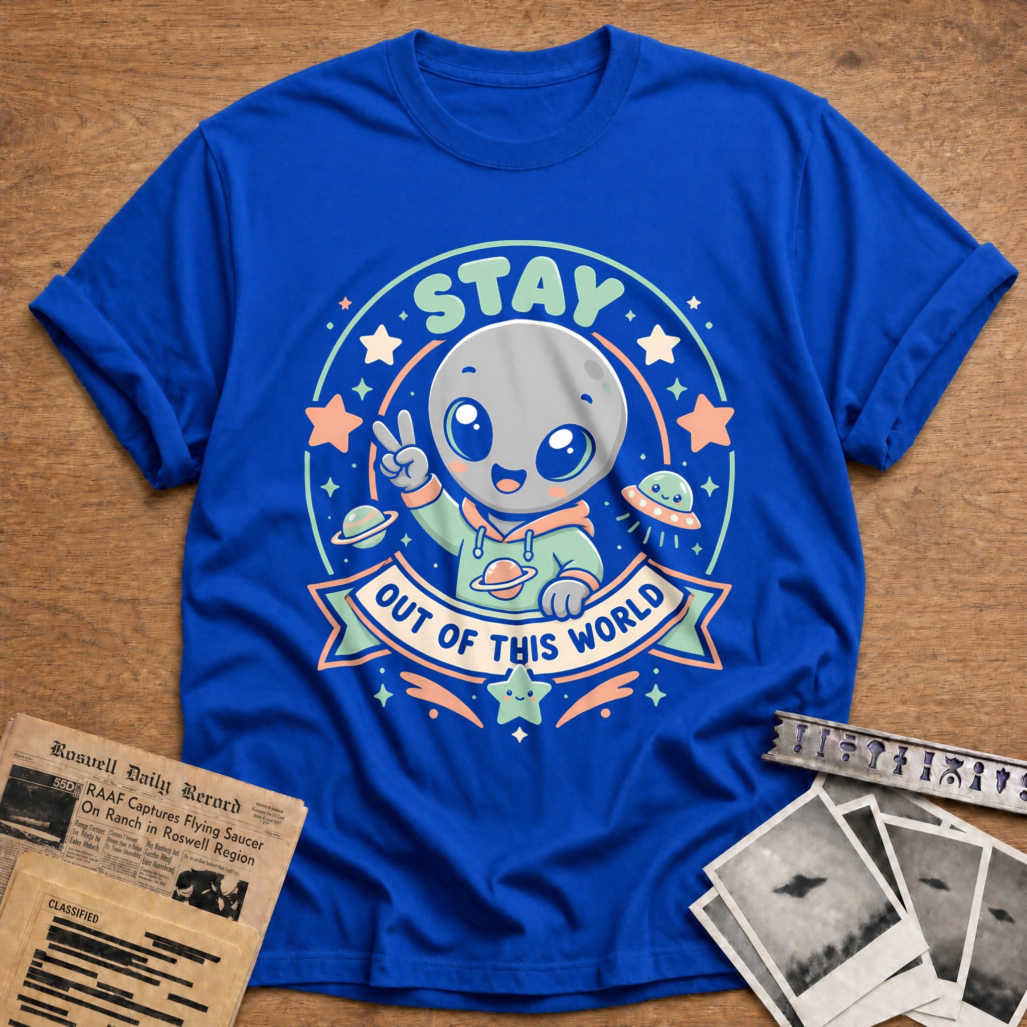 Kawaii Alien Mint 96 T-Shirt - Royal
