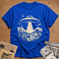 Linocut Saucer Desert 80 T-Shirt - Royal