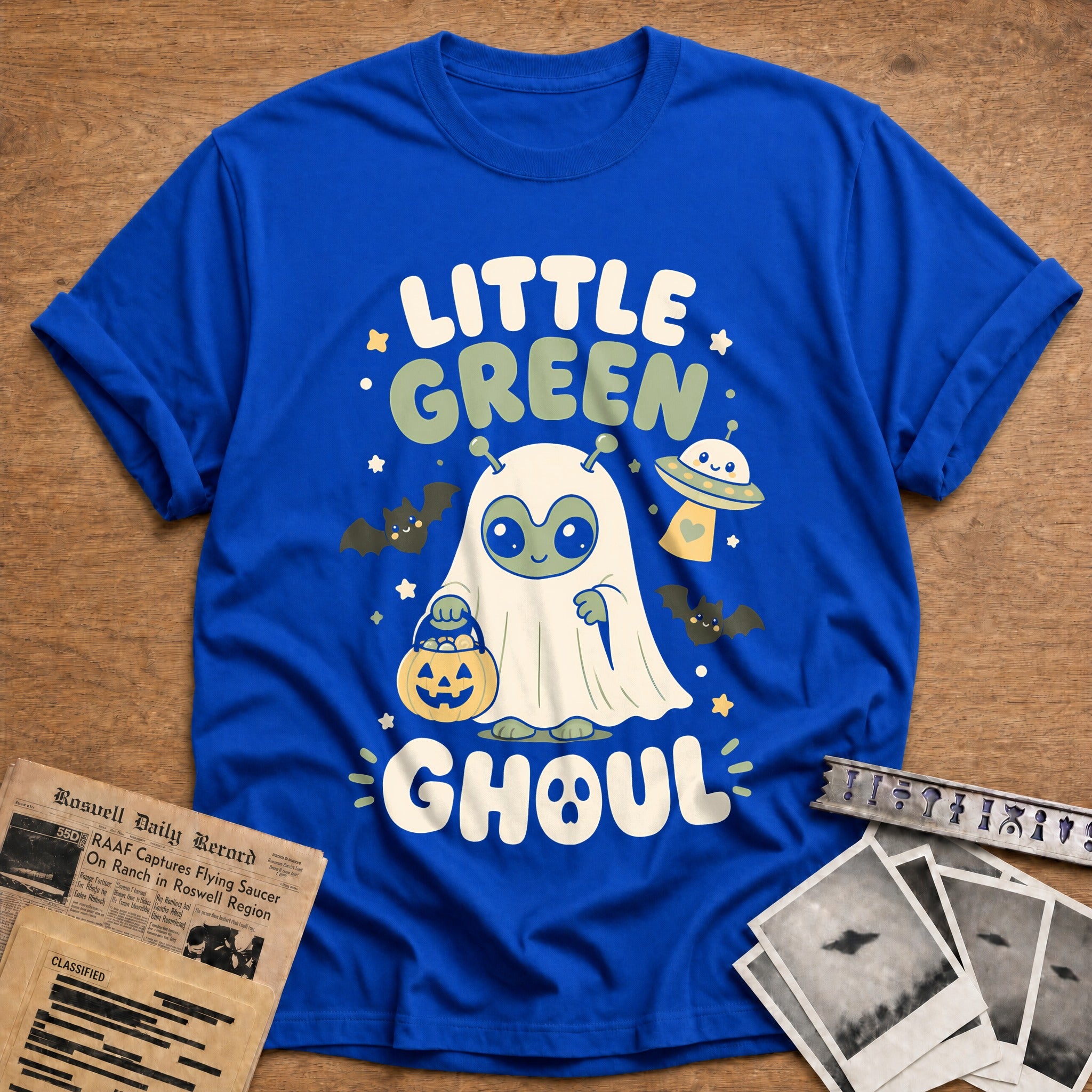 Little Green Ghoul Kawaii 25 T-Shirt - Royal