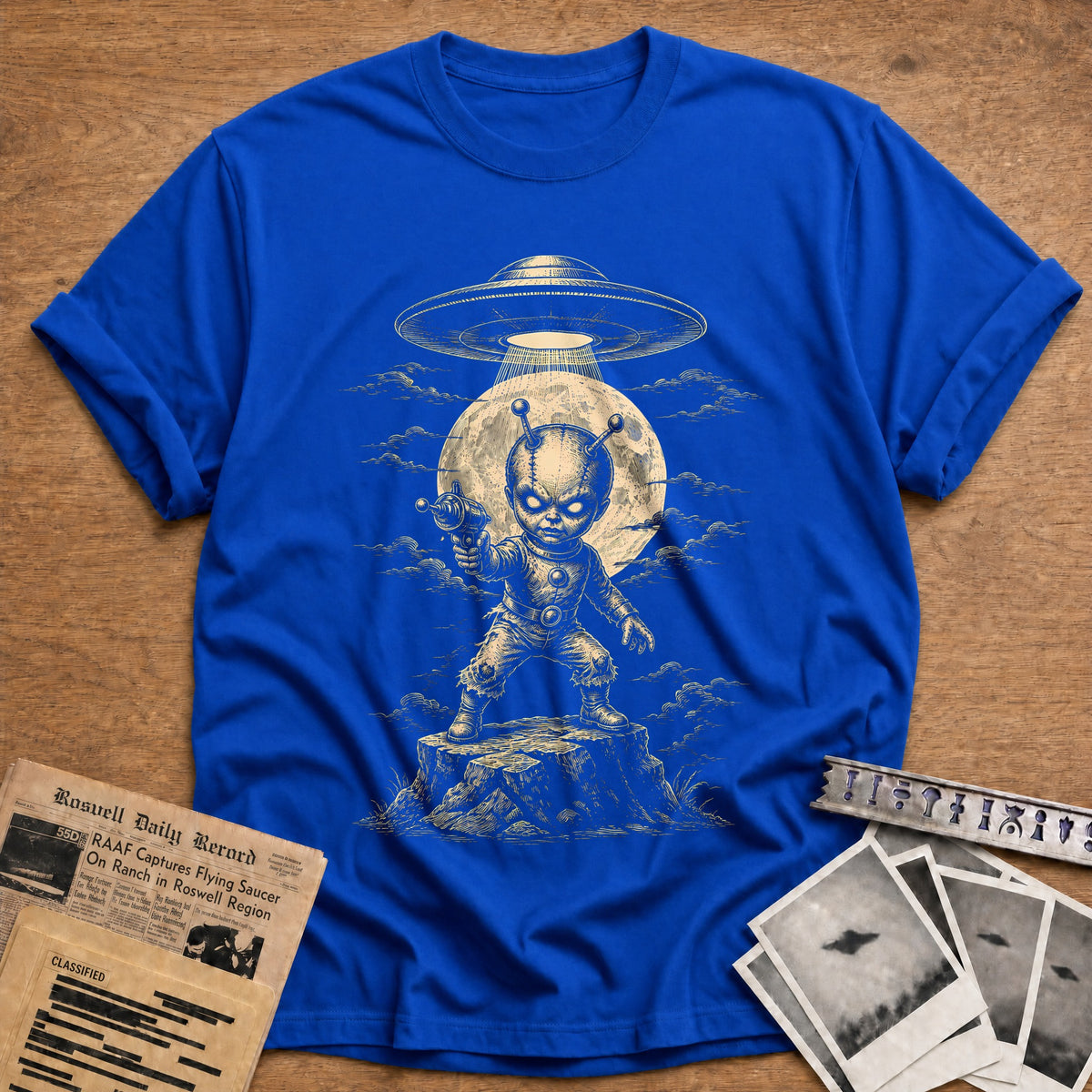 Little Green Man 10 T-Shirt - Royal
