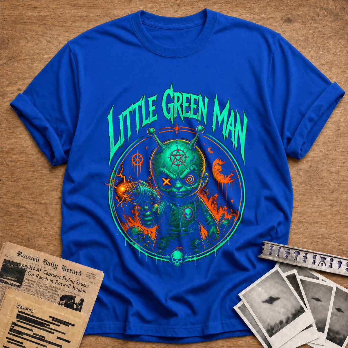 Little Green Man 61 T-Shirt - Royal