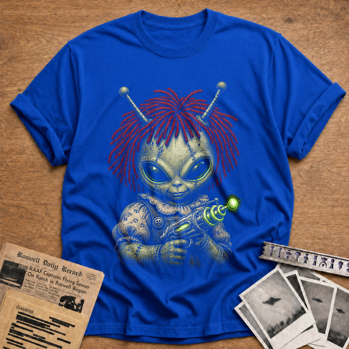 Little Green Man 66 T-Shirt - Royal