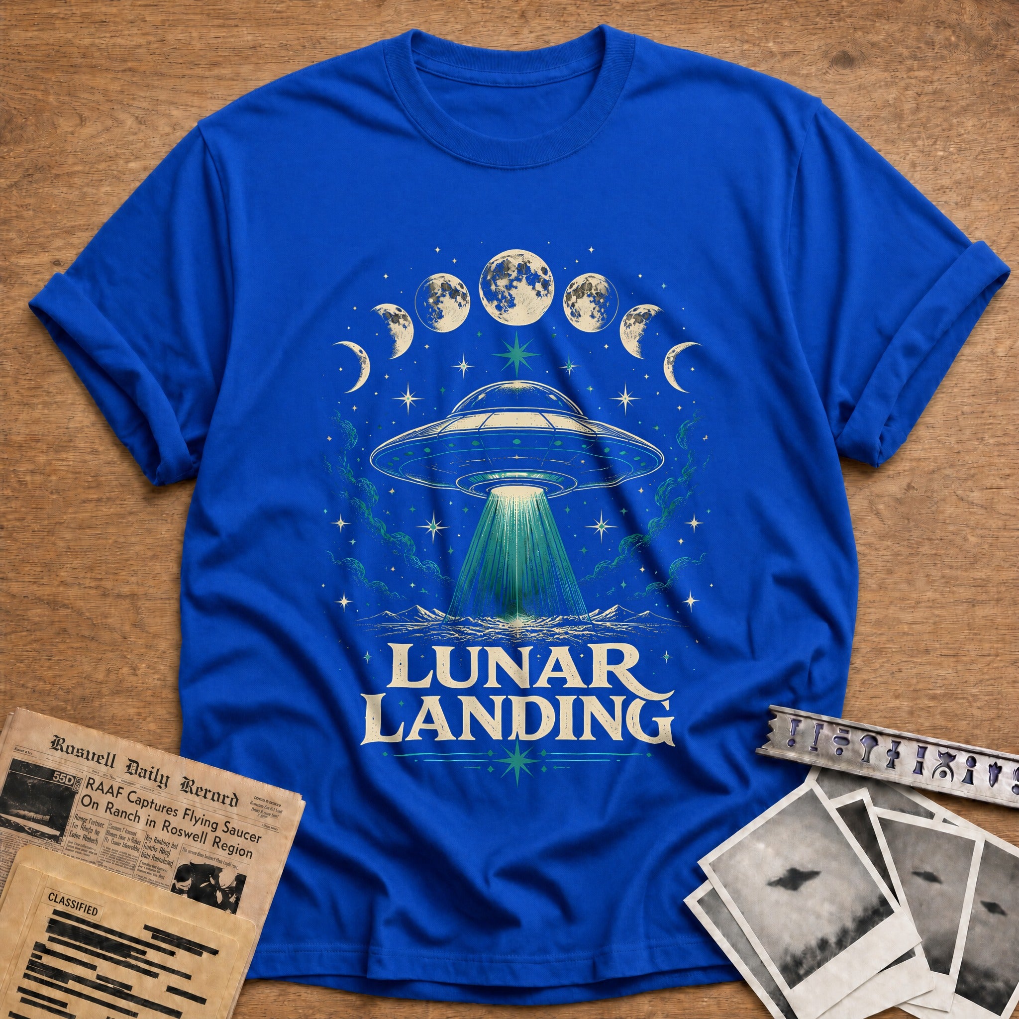 Lunar Landing T-Shirt - Royal
