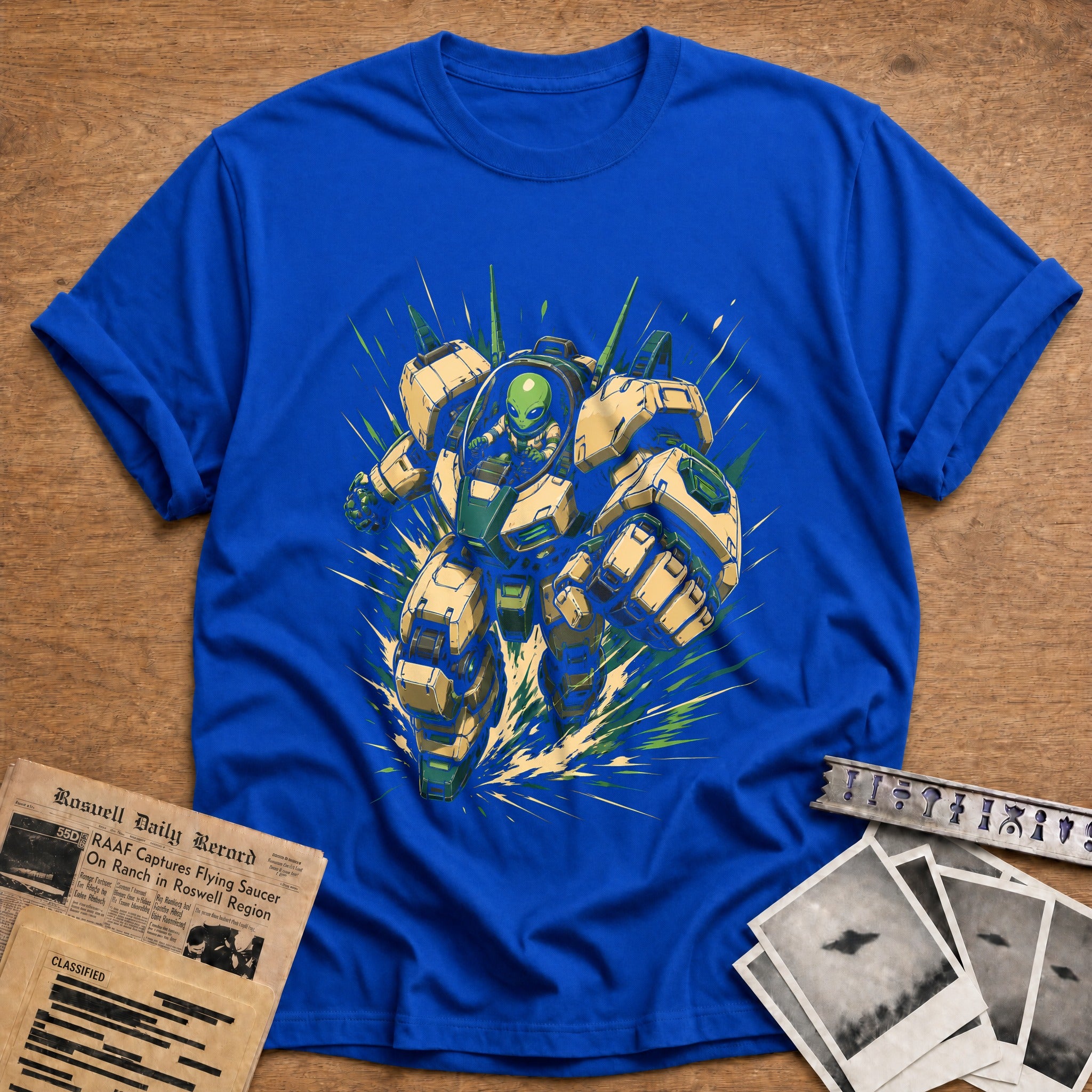 Mecha Disclosure T-Shirt - Royal