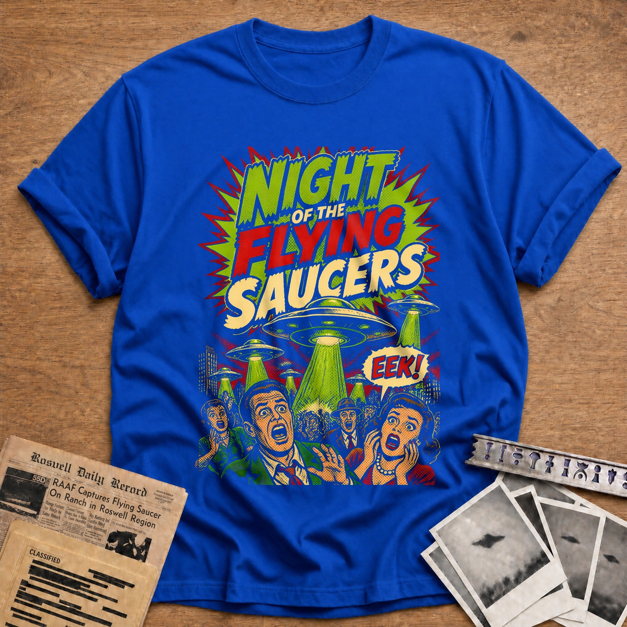 Night Of The Flying Saucers 12 T-Shirt - Royal
