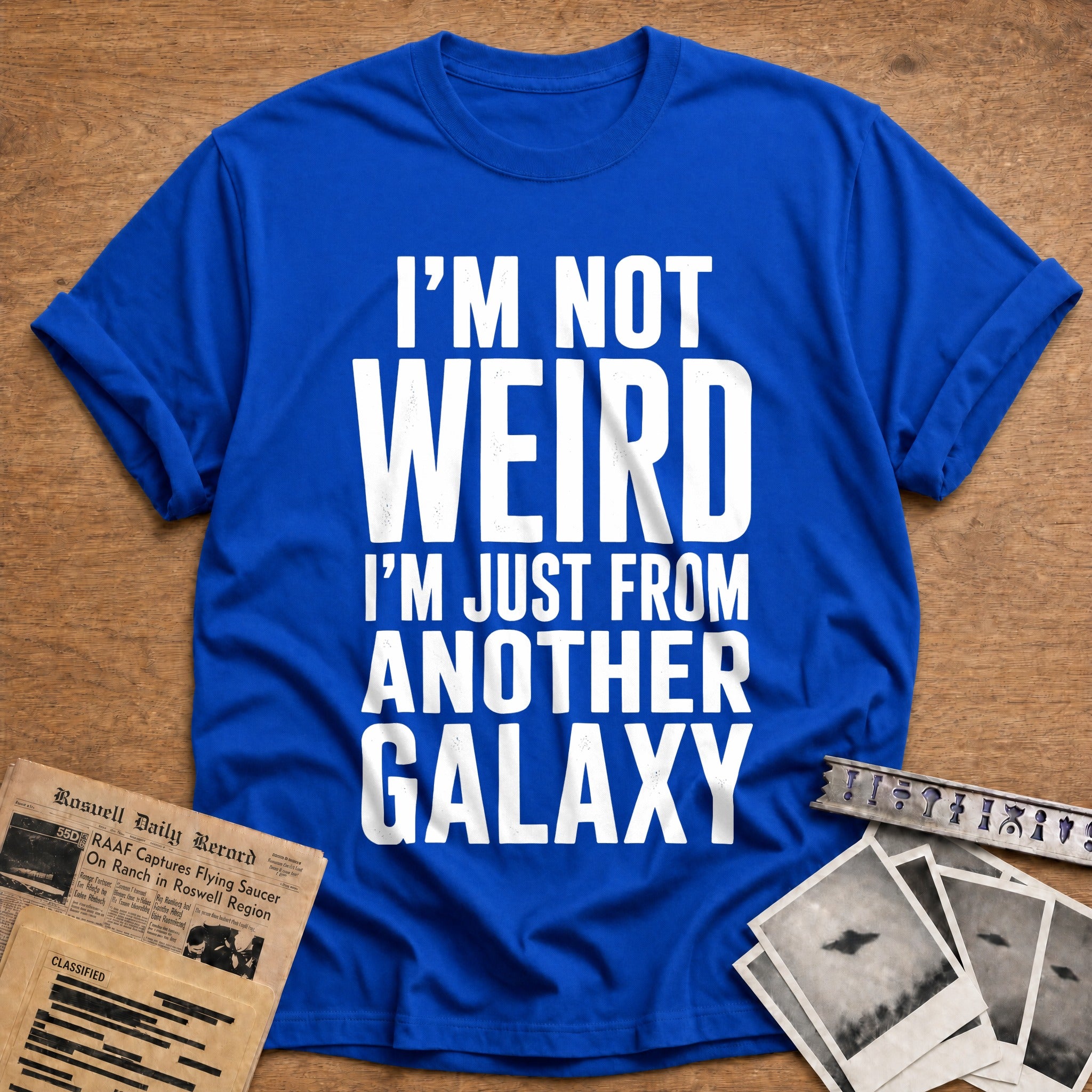 Not Weird Another Galaxy 73 T-Shirt - Royal