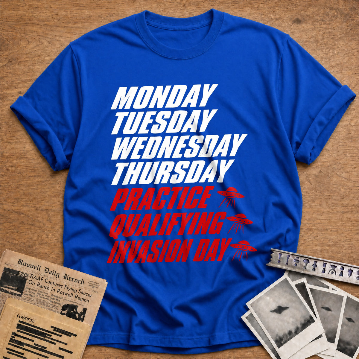 Practice Qualifying Invasion Day 43 T-Shirt - Royal