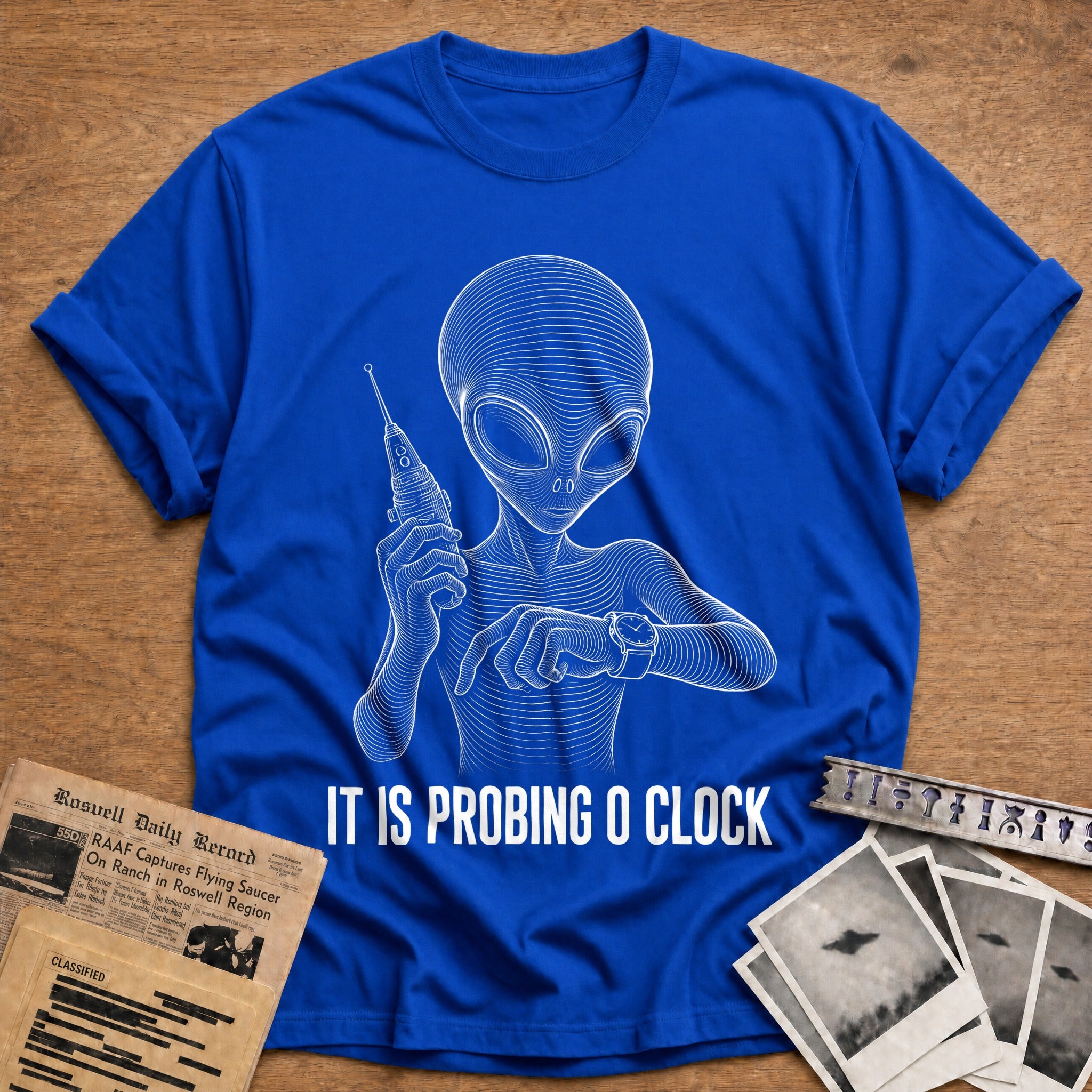 Probing O'Clock T-Shirt - Royal