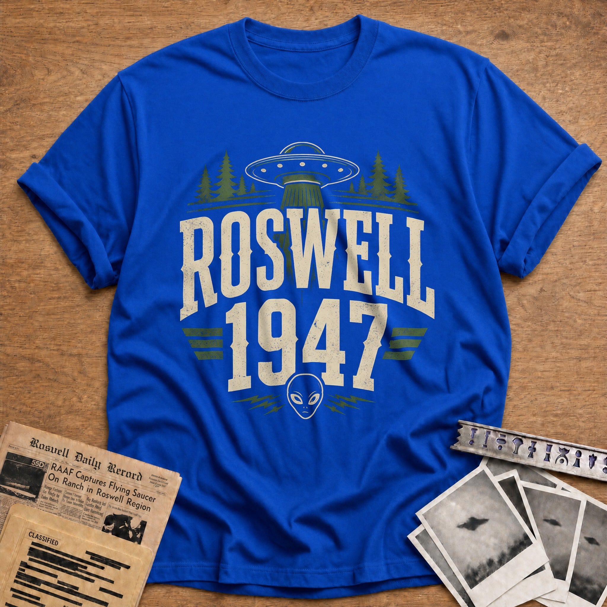 Roswell 1947 86 T-Shirt - Royal