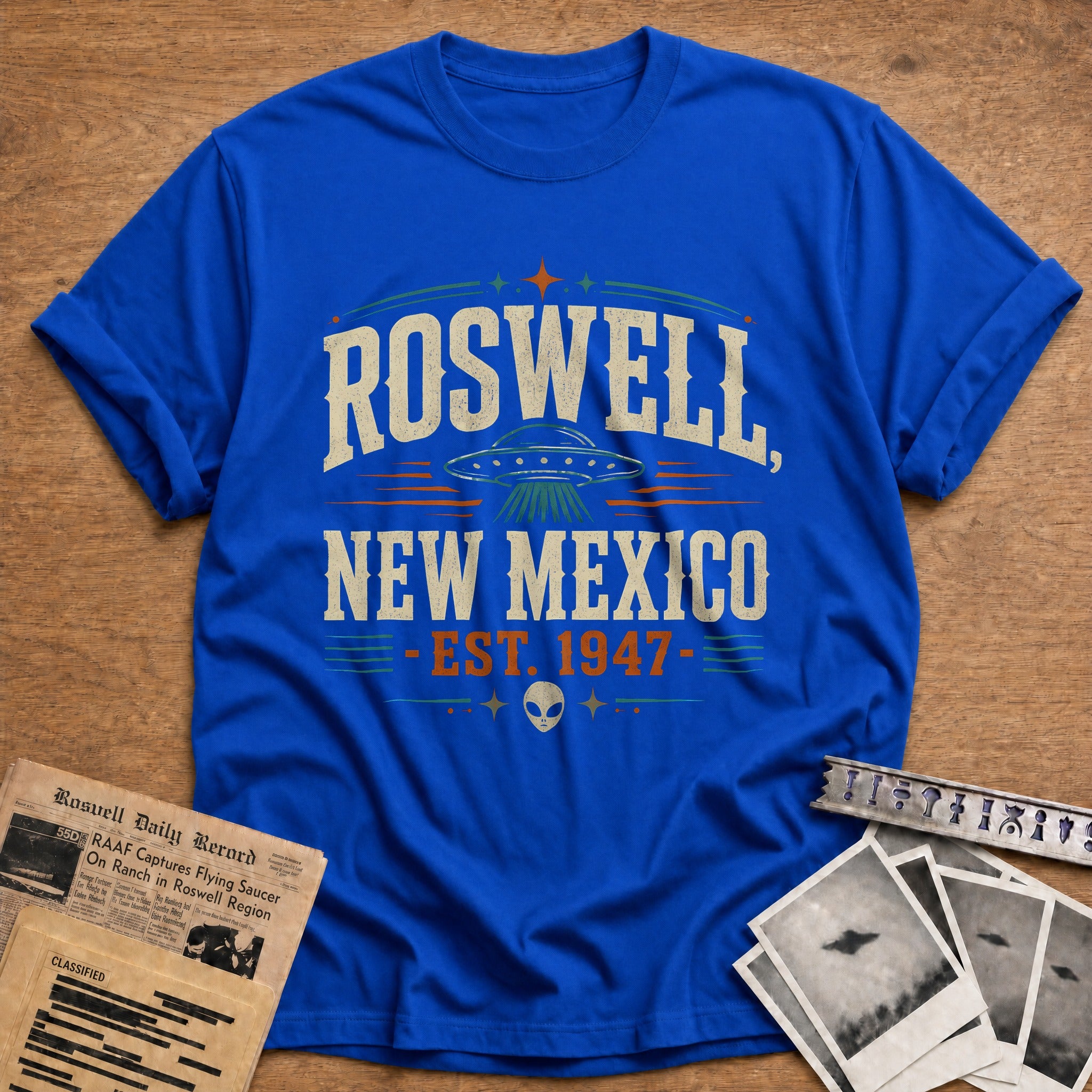 Roswell New Mexico Est 1947 60 T-Shirt - Royal