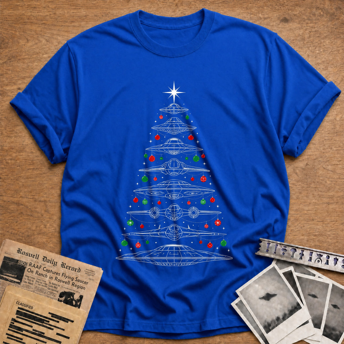 Saucer Types Tree 66 T-Shirt - Royal