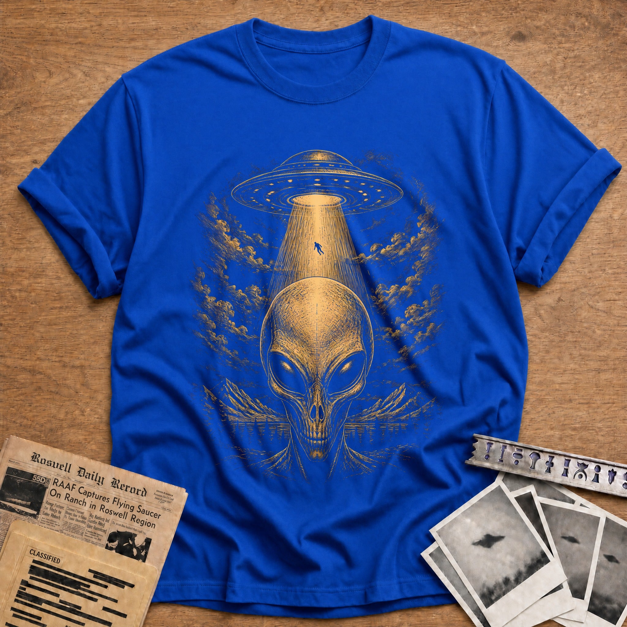Skull Abduction Beam 79 T-Shirt - Royal