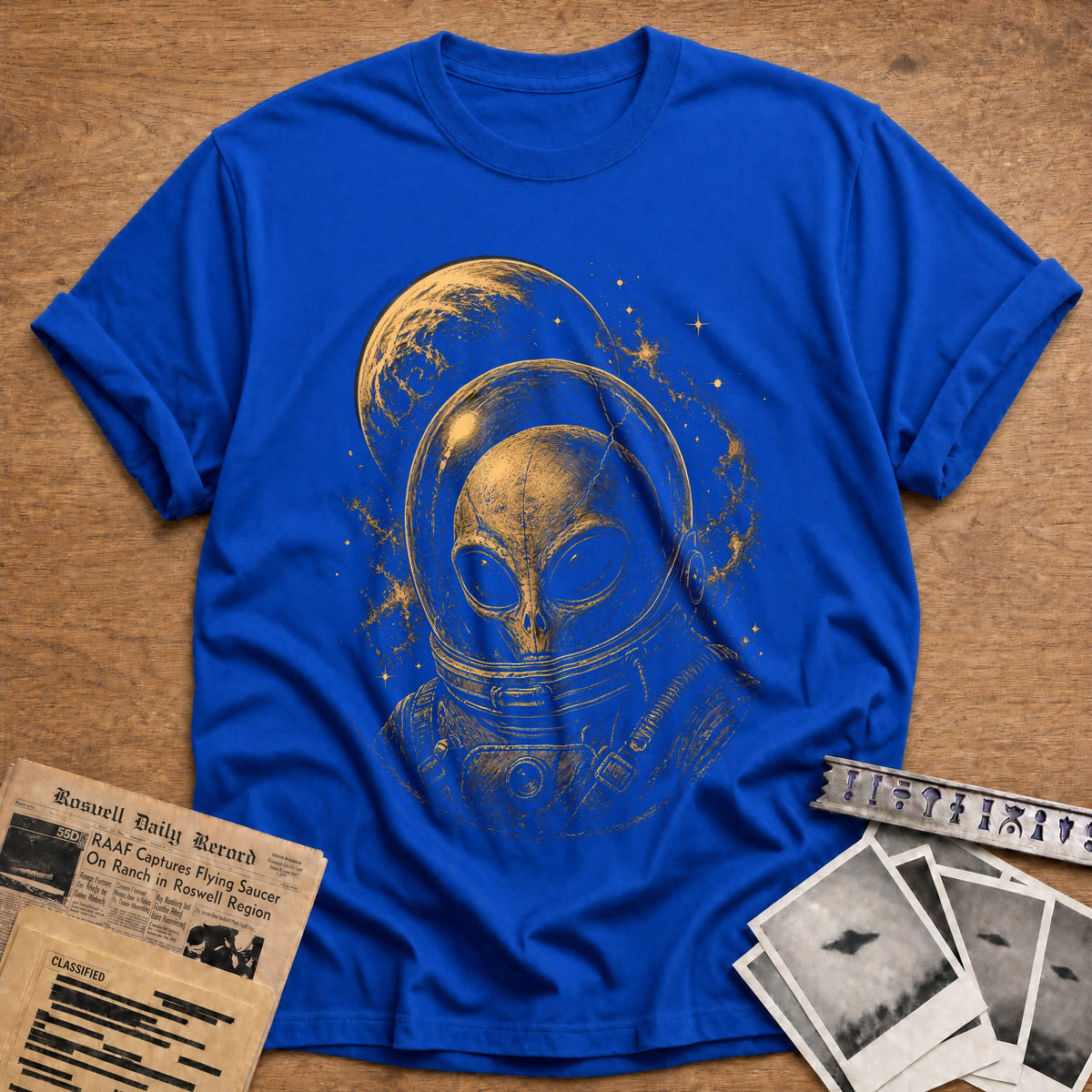 Skull Space Helmet 37 T-Shirt - Royal