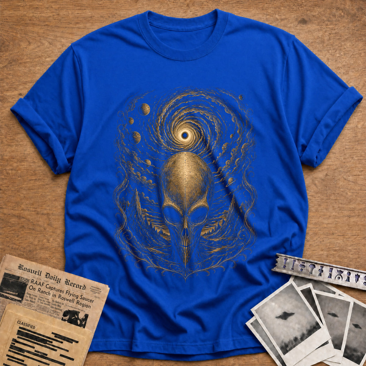 Skull Wormhole 23 T-Shirt - Royal