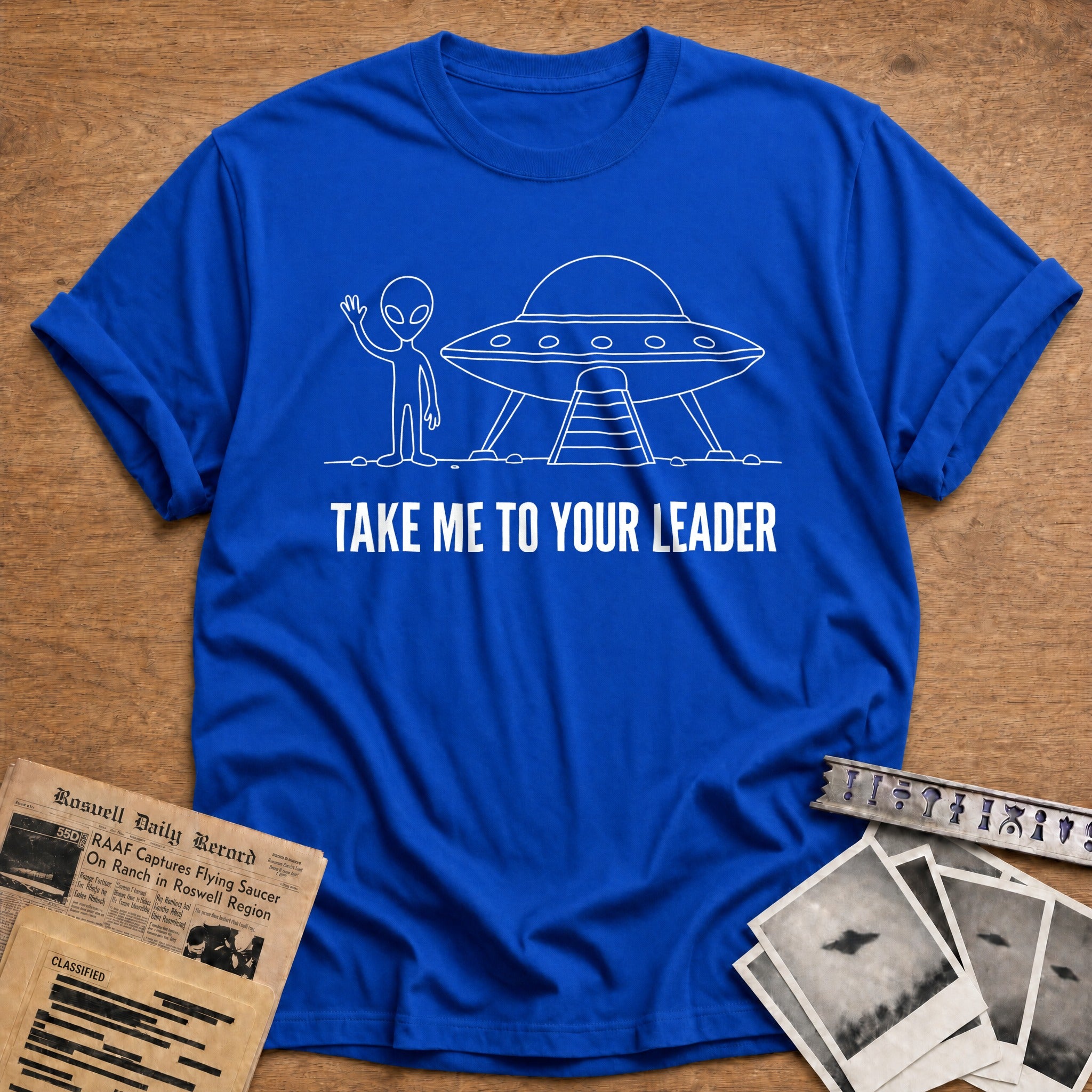 Take Me To Your Leader 11 T-Shirt - Royal