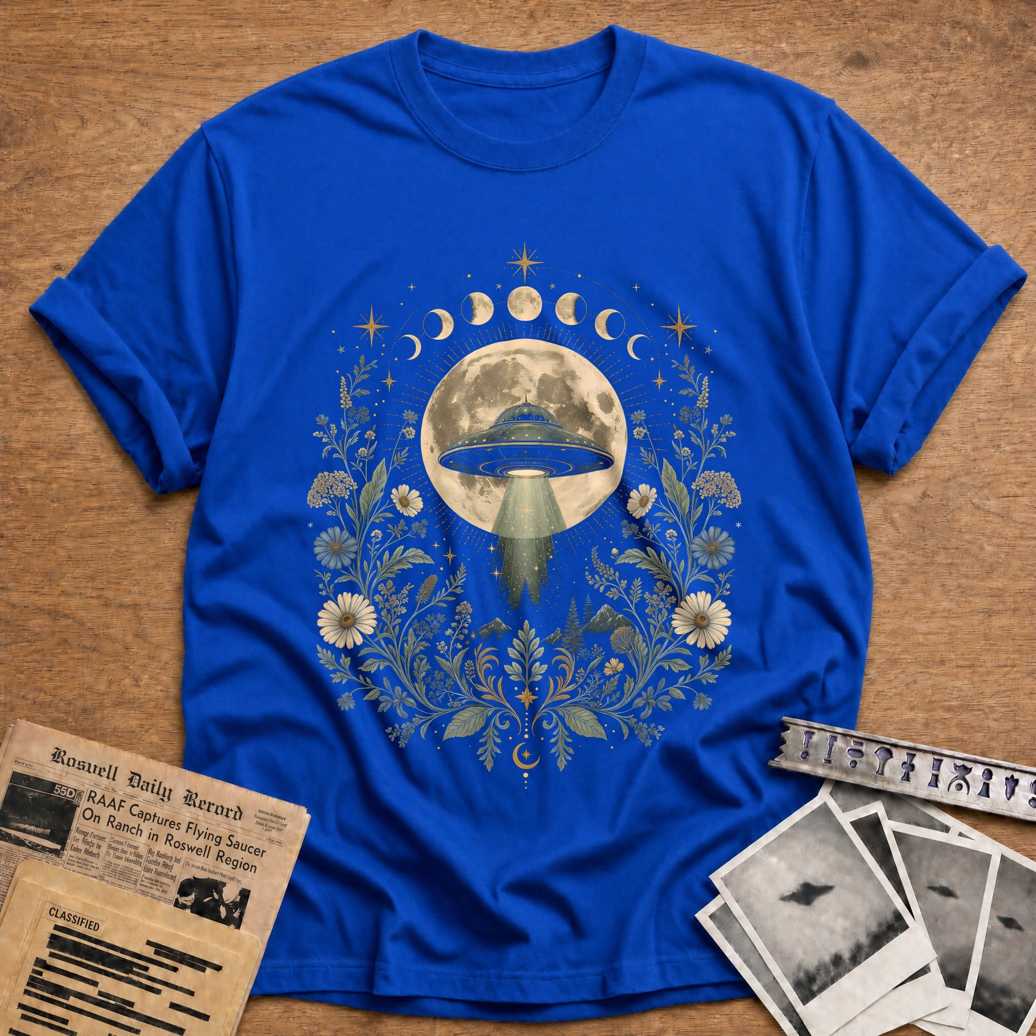 Ufo Full Moon 13 T-Shirt - Royal