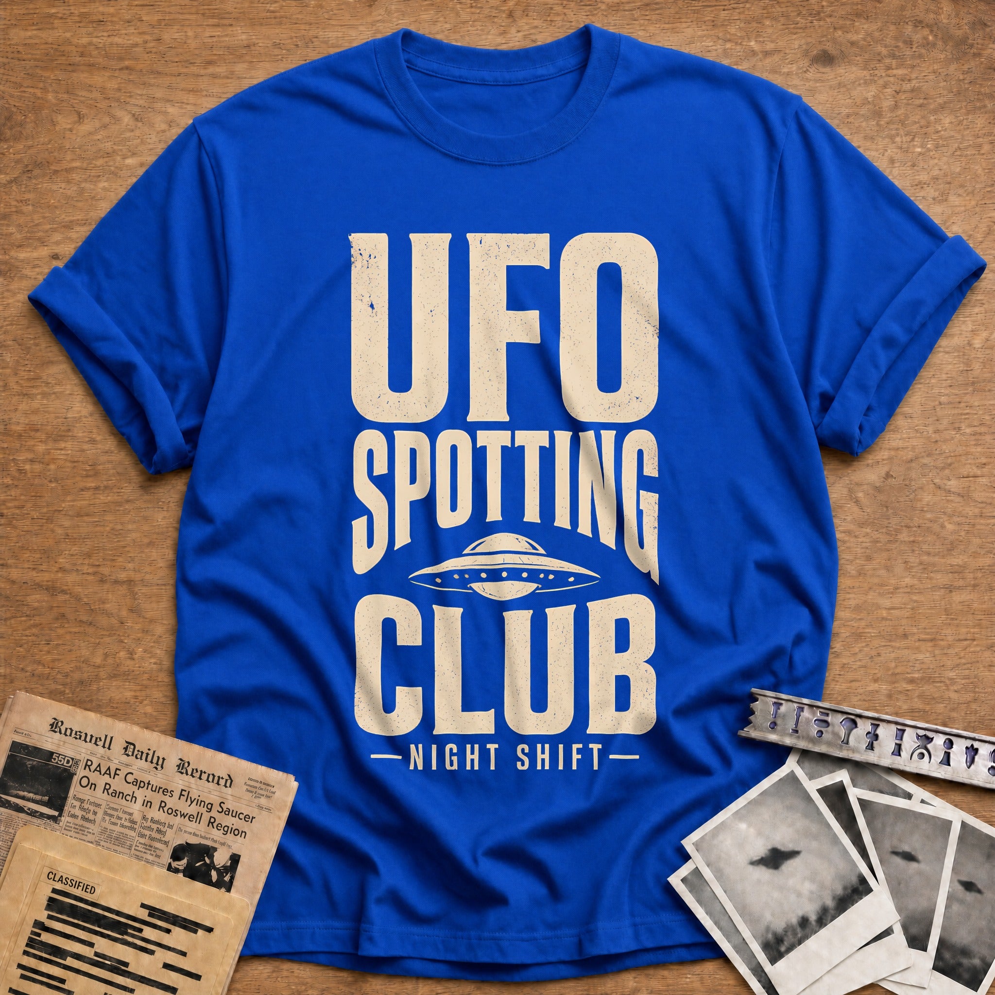 Ufo Spotting Club Night Shift 20 T-Shirt - Royal