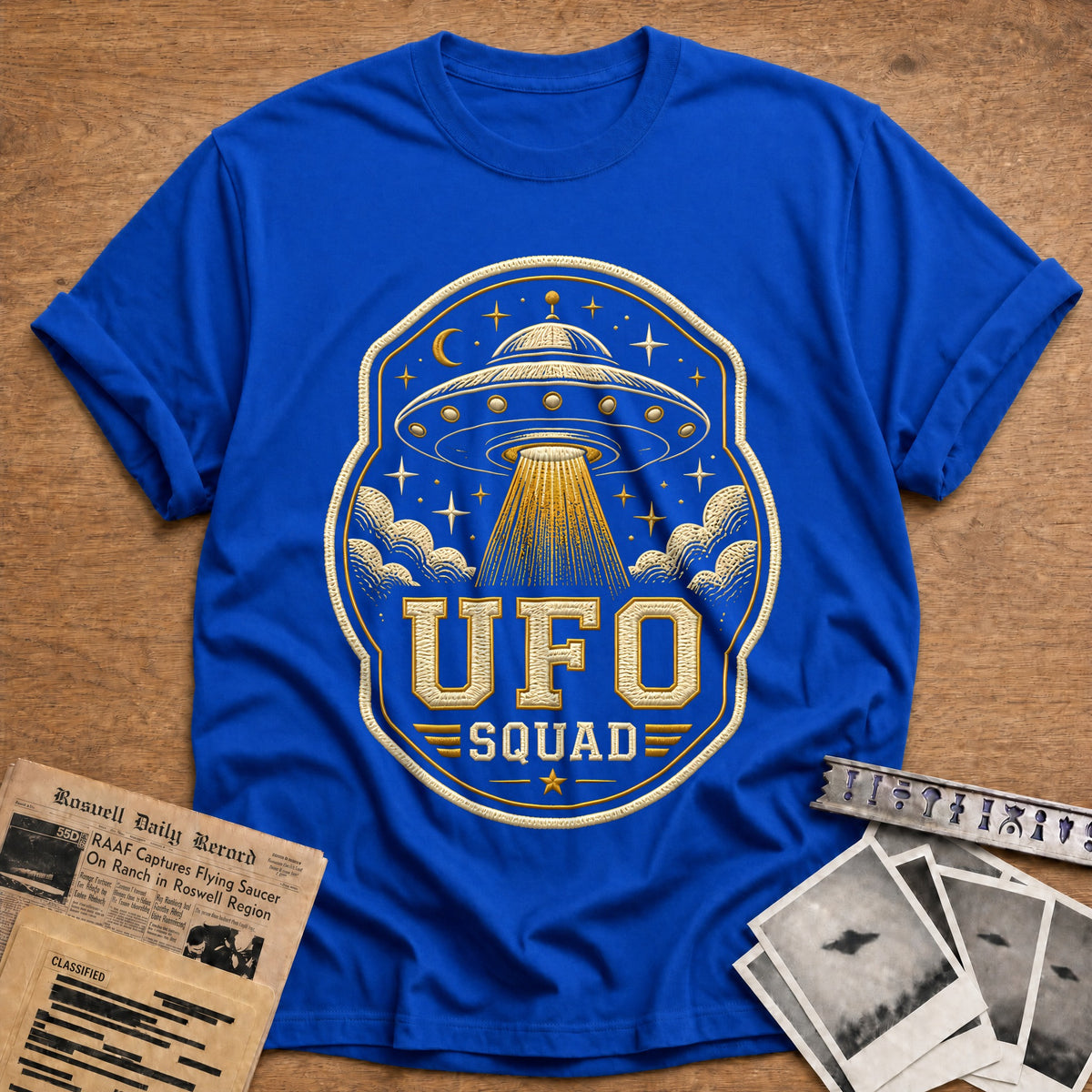 UFO Squad Patch 36 T-Shirt - Royal