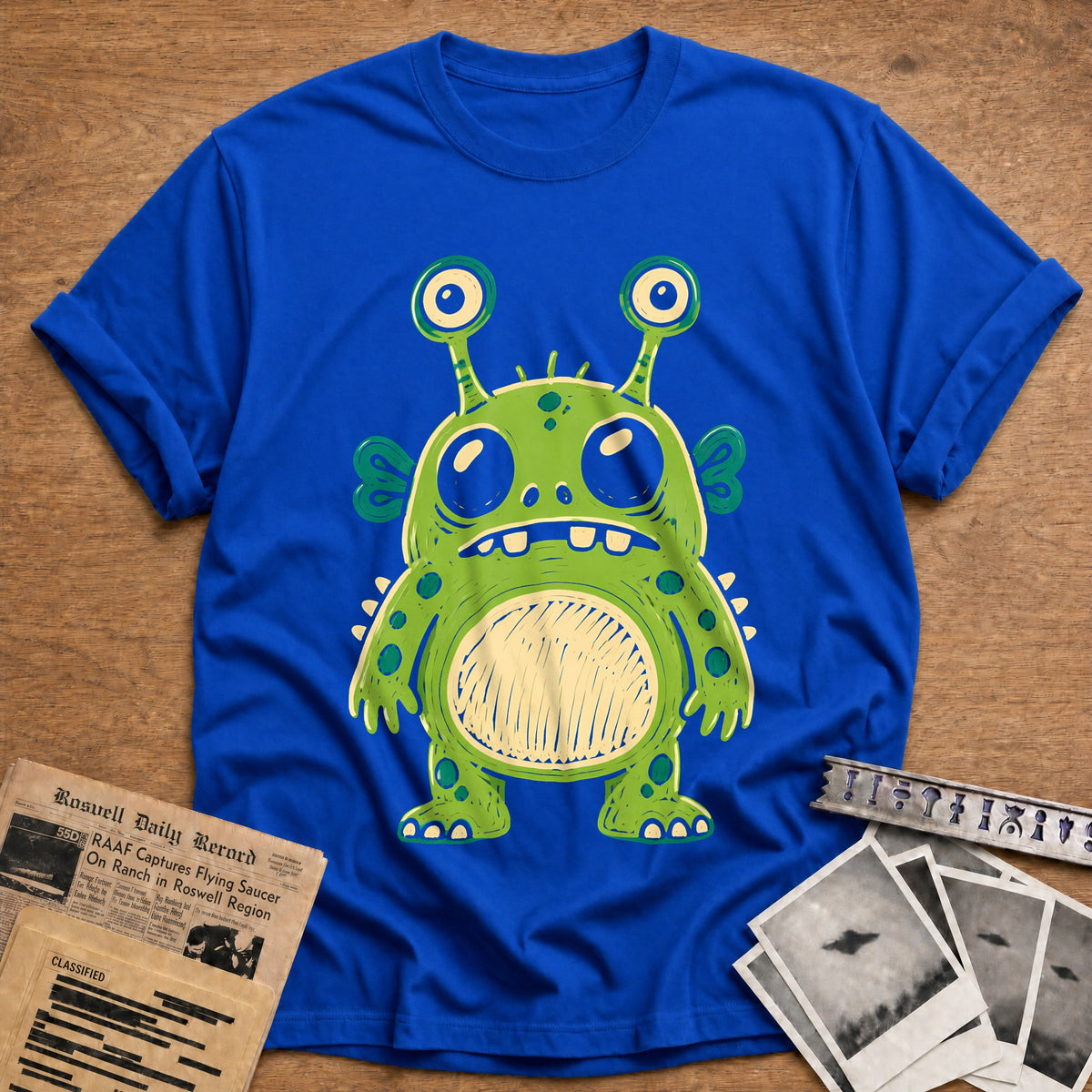 Ugly Doodle Alien 38 T-Shirt - Royal