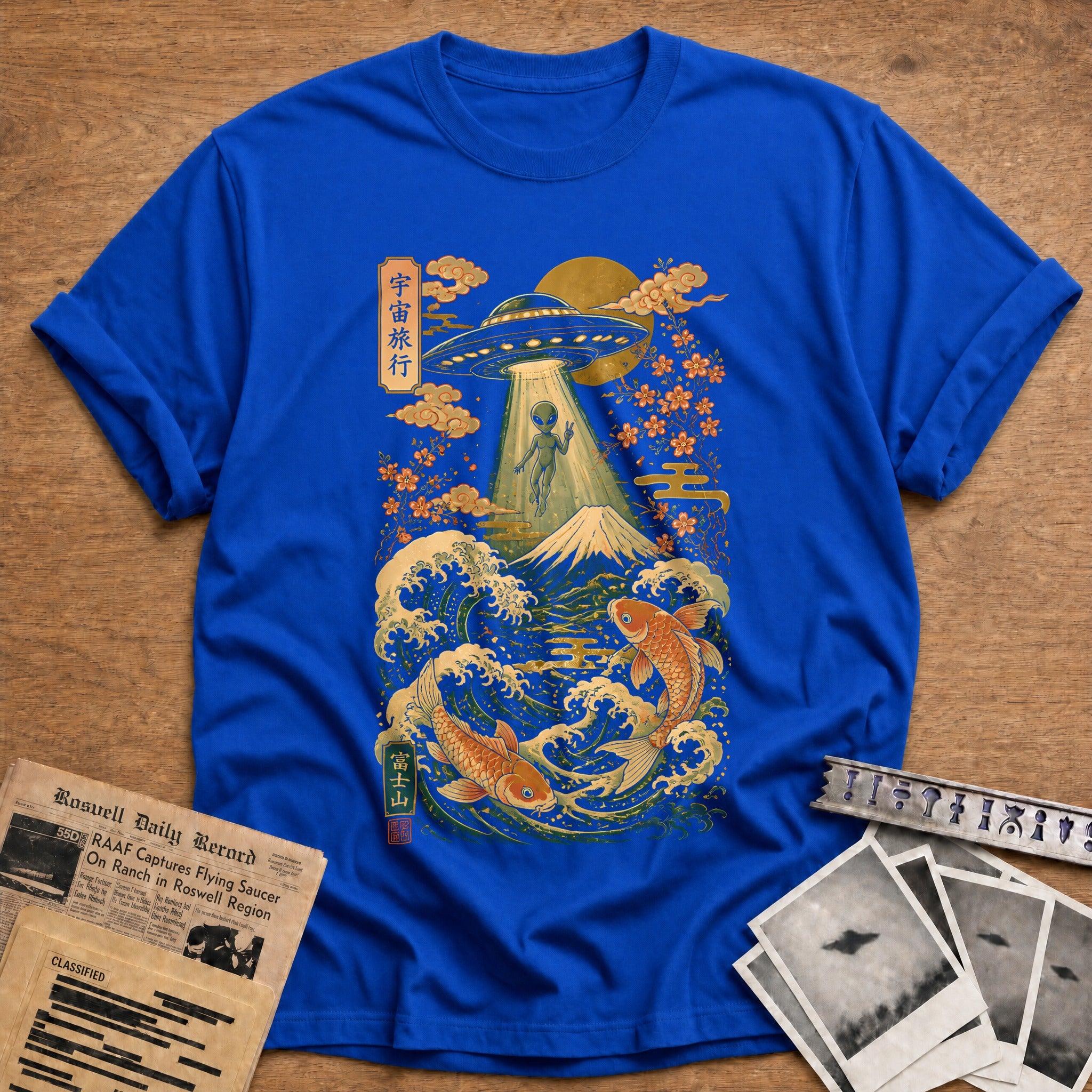 Ukiyoe Ufo Jade 47 T-Shirt - Royal