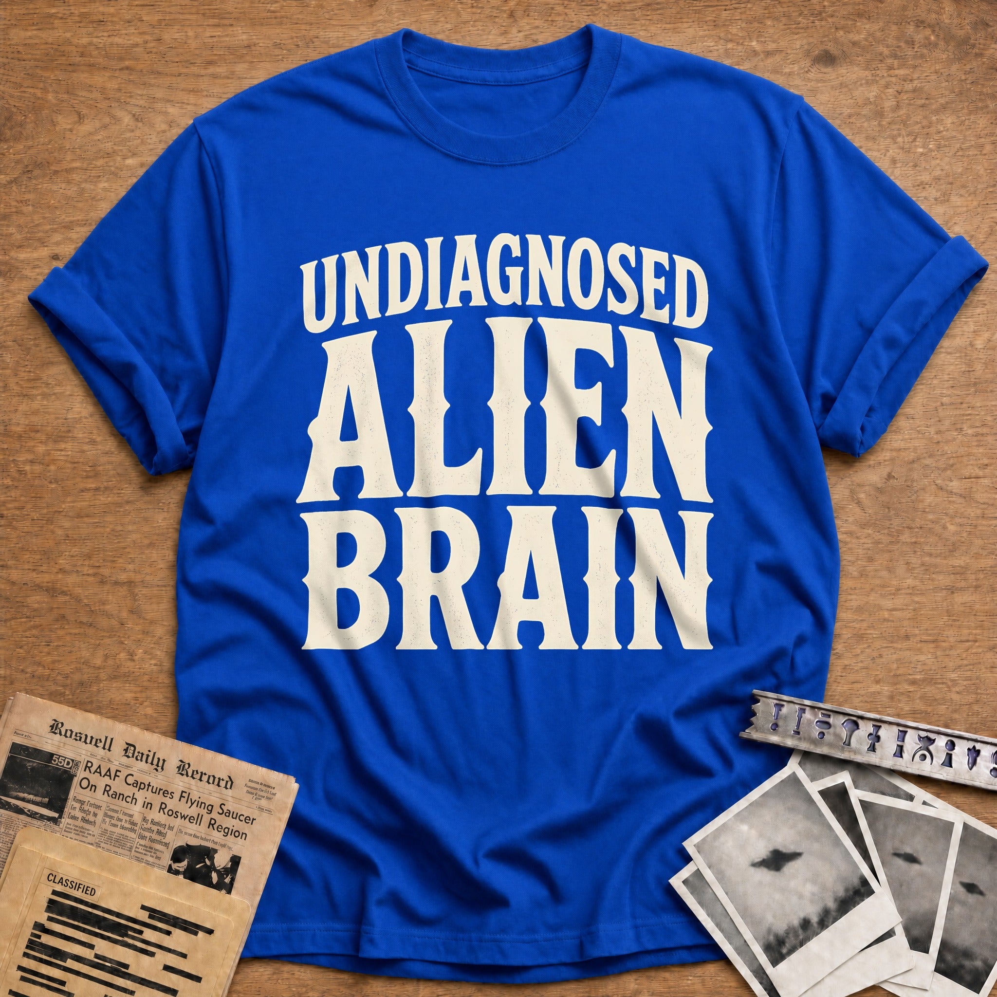 Undiagnosed Alien Brain 49 T-Shirt - Royal