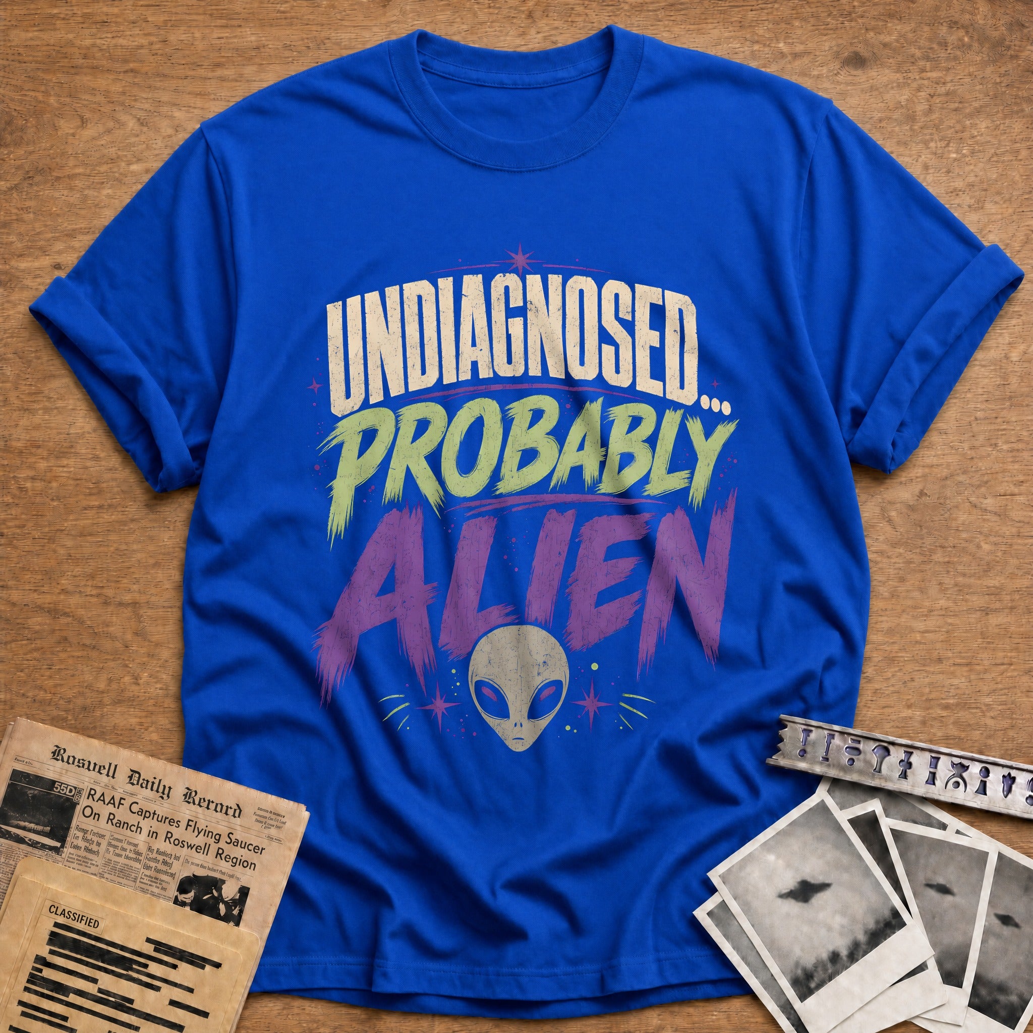 Undiagnosed Probably Alien 41 T-Shirt - Royal