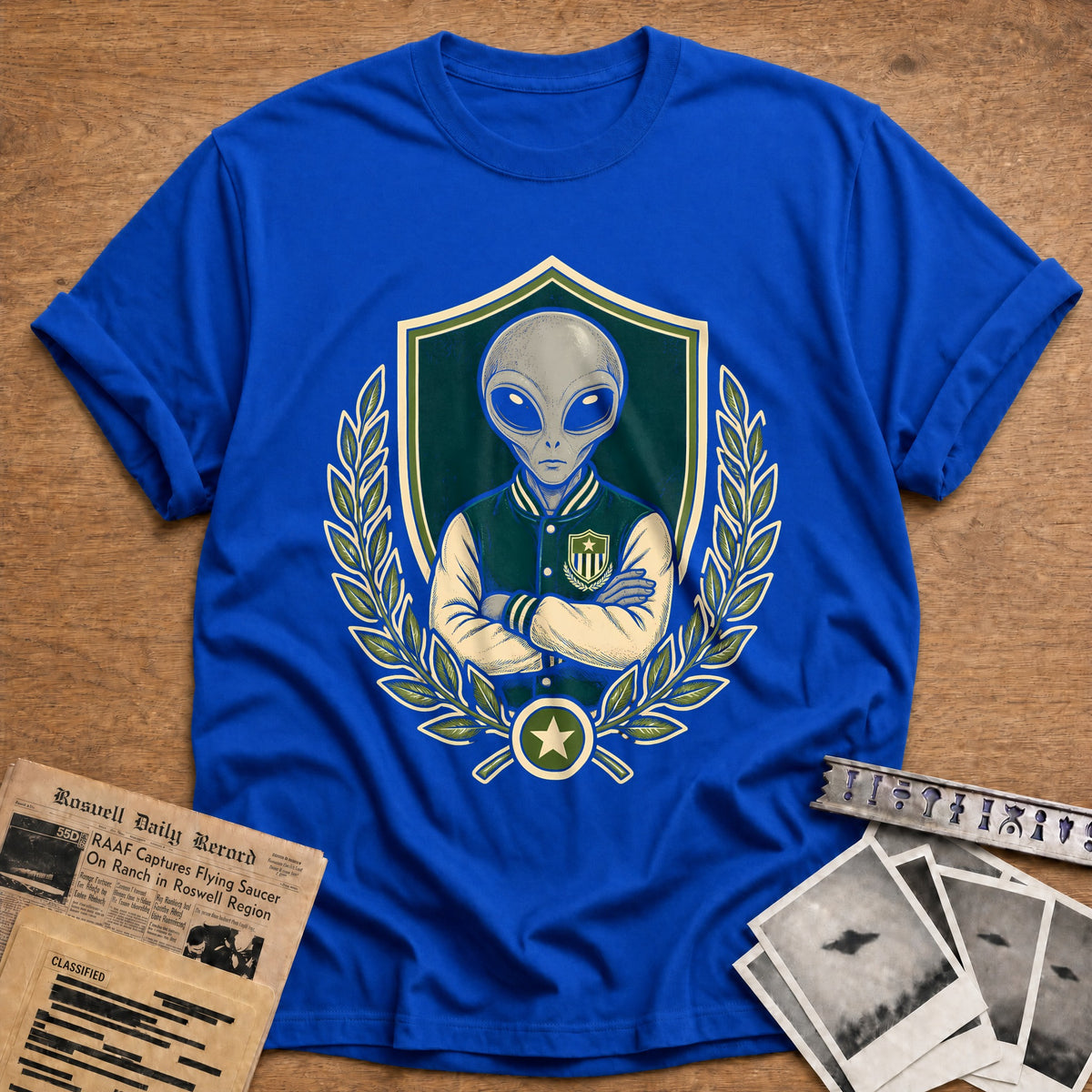 Varsity Alien 53 T-Shirt - Royal