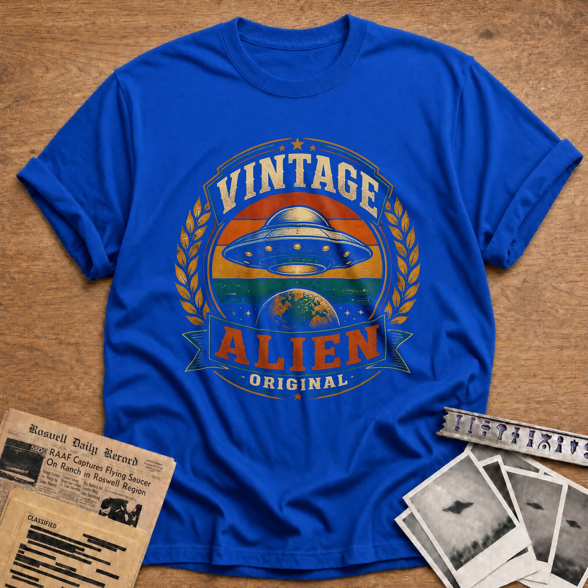 Vintage Alien Original 66 T-Shirt - Royal