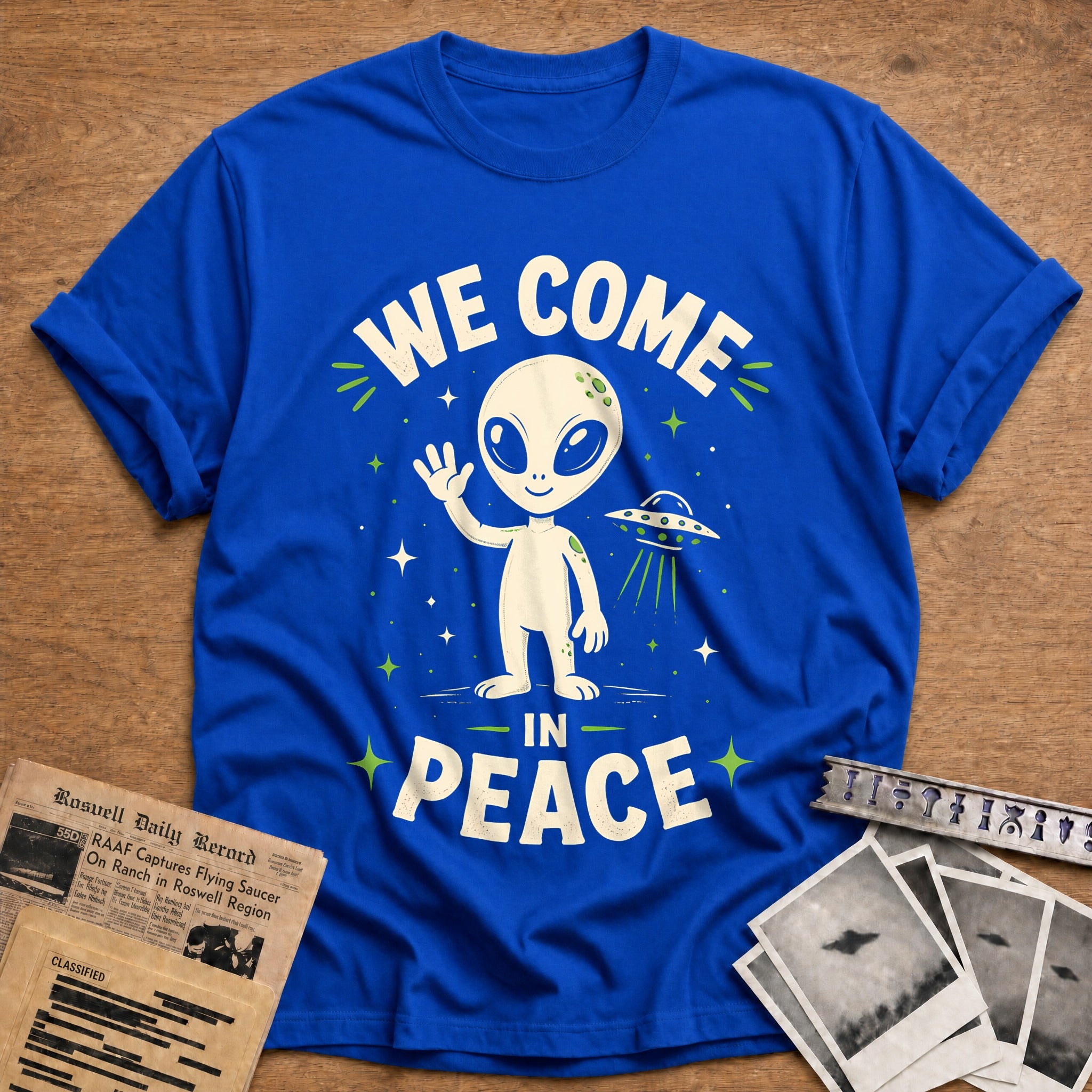 We Come In Peace 96 T-Shirt - Royal