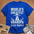World's Greatest Grandpa Alien Hunter 42 T-Shirt - Royal