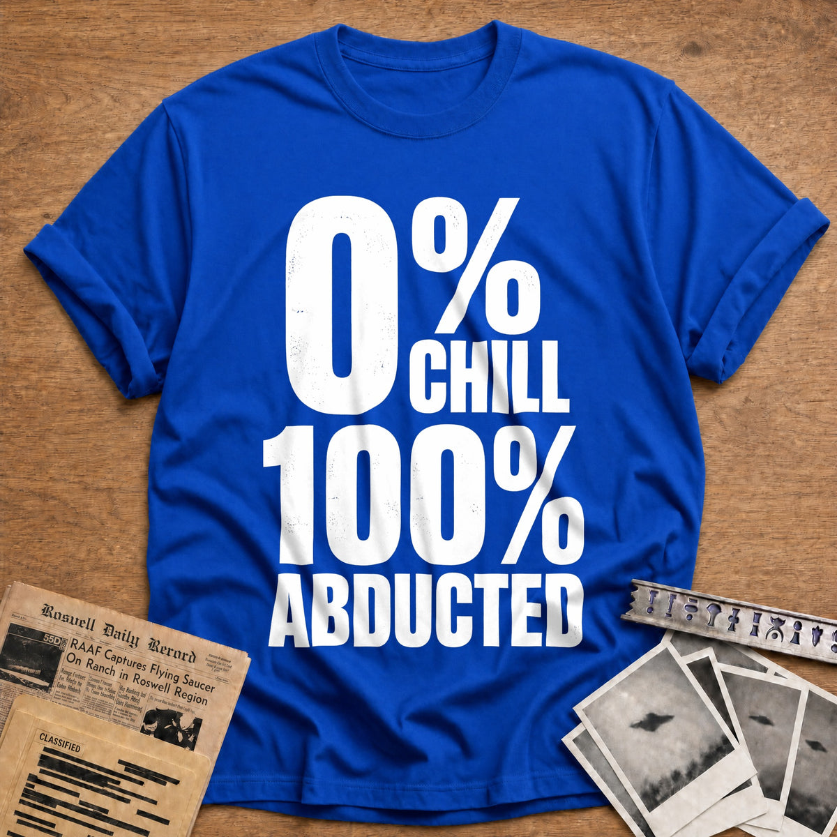 Zero Chill 100 Percent Abducted 63 T-Shirt - Royal