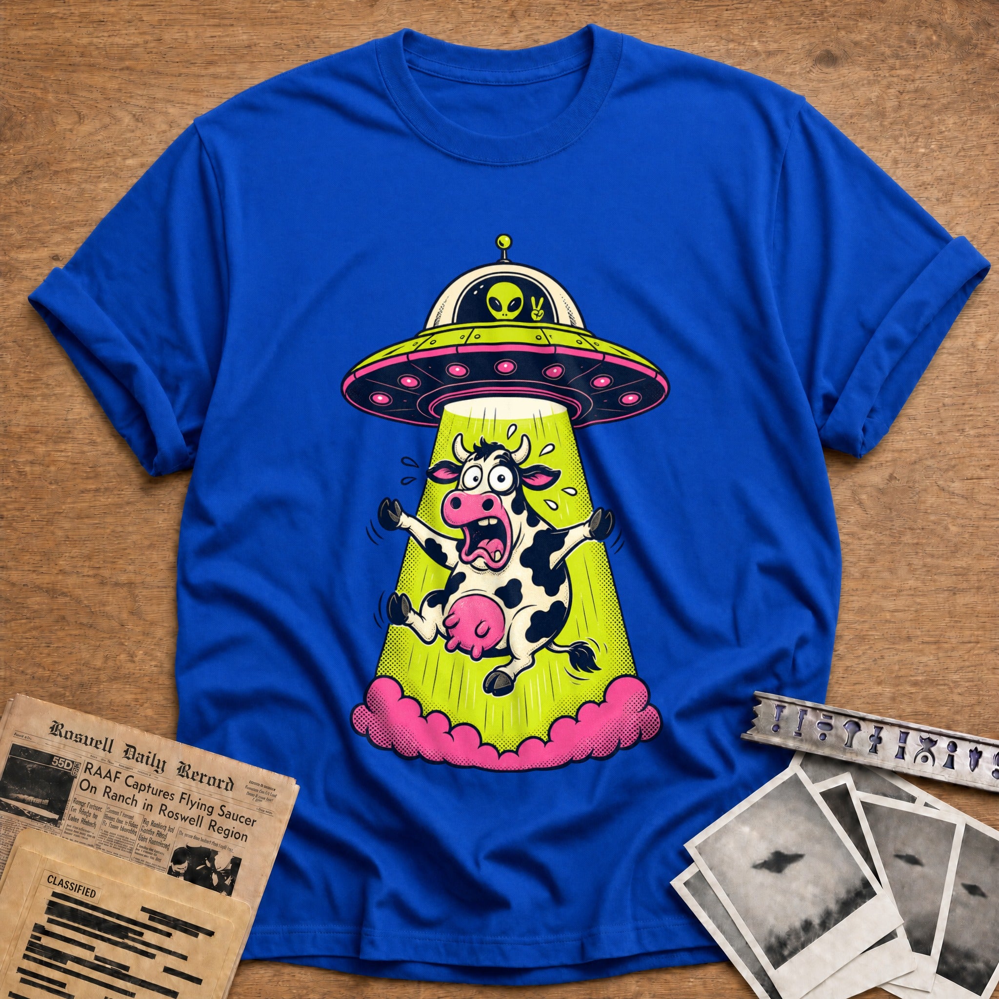 alien abduction cow funny - Royal