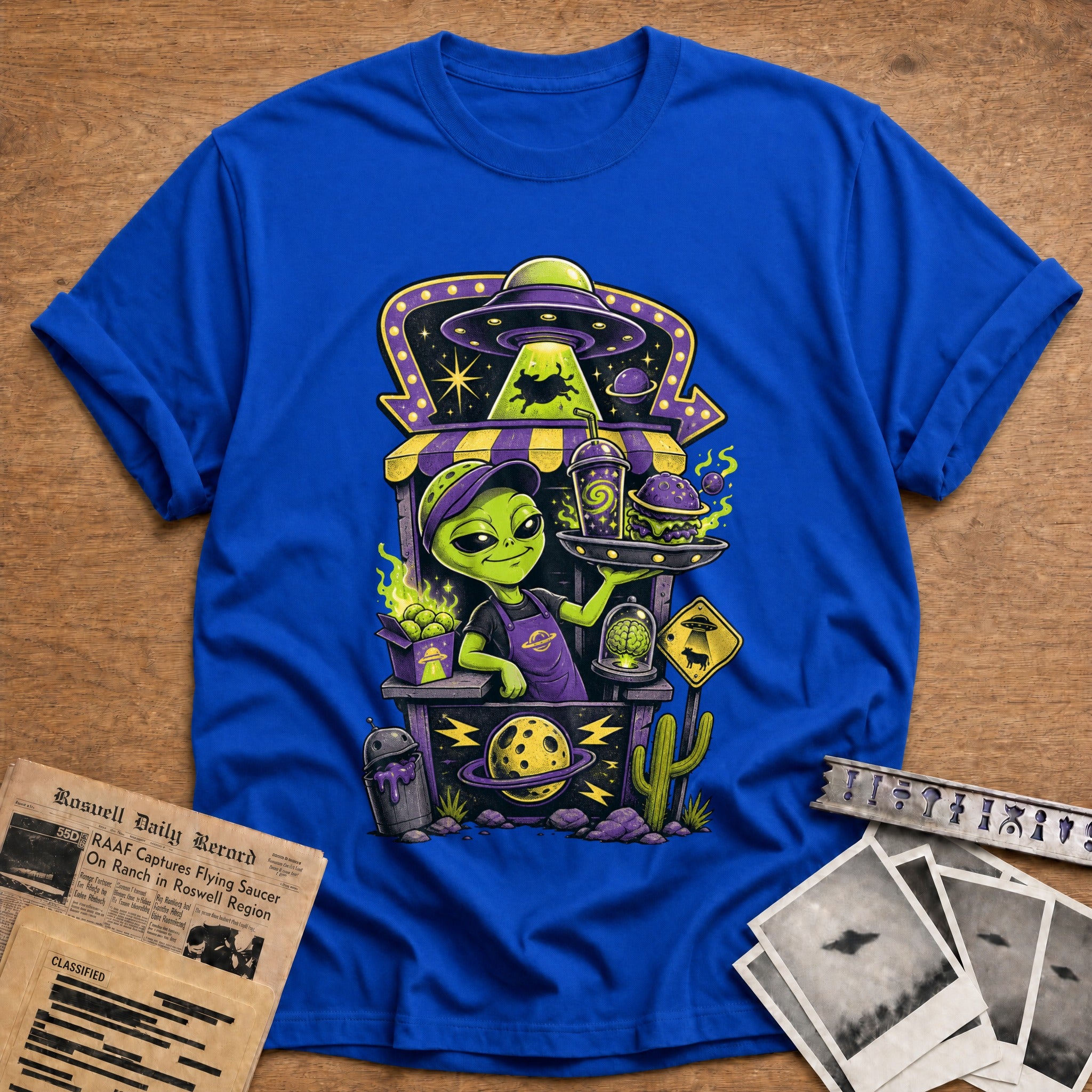alien chef space kitchen funny - Royal