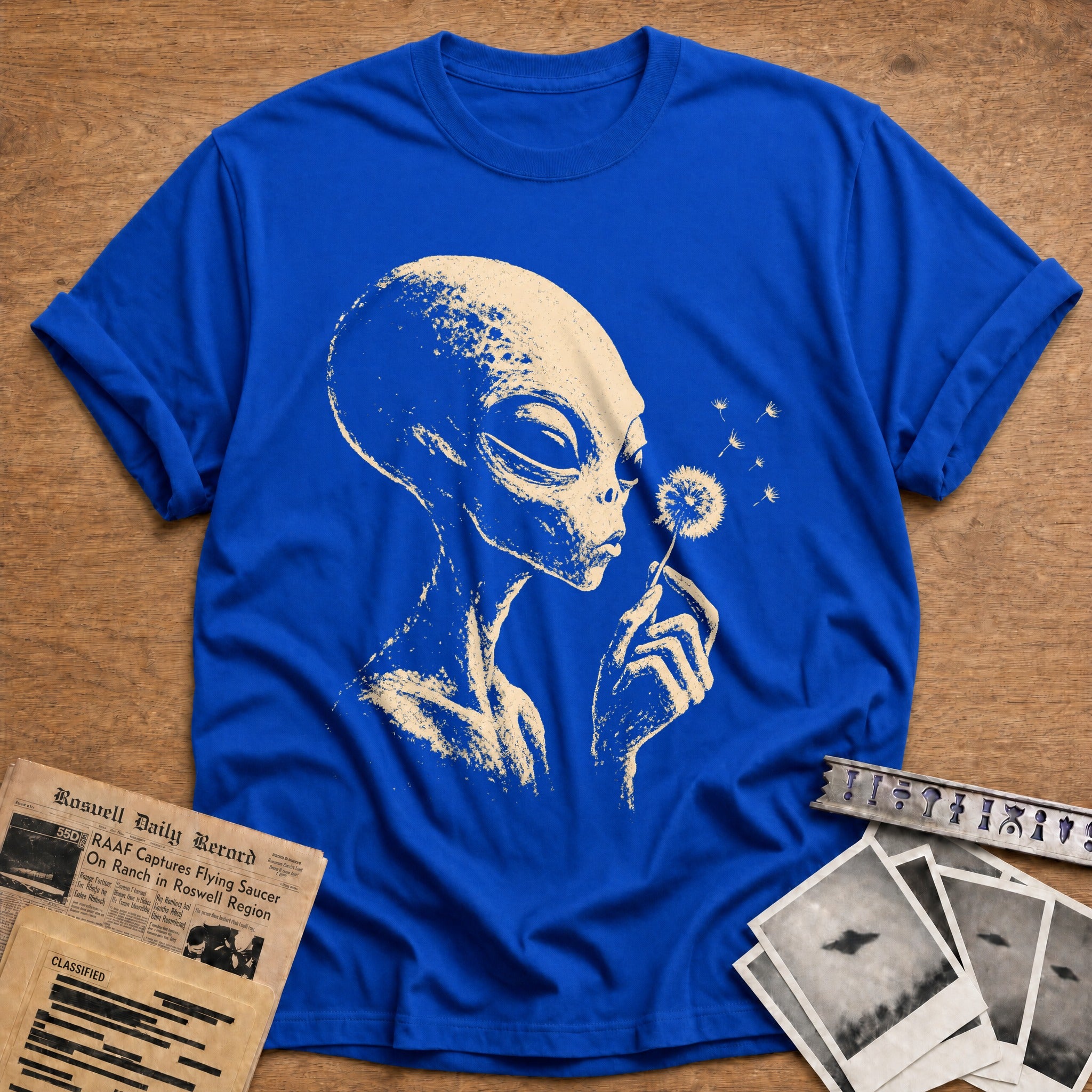 alien dandelion wish funny - Royal