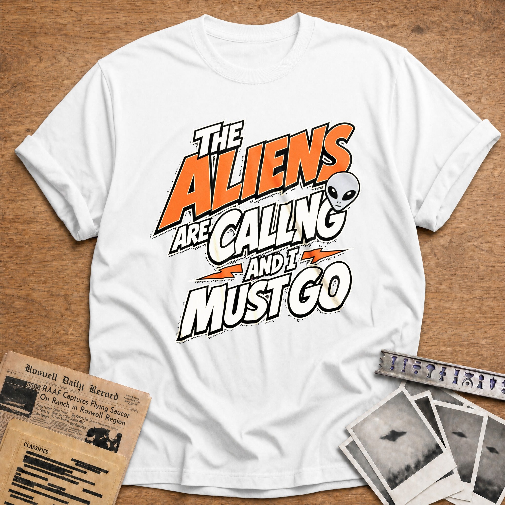Aliens Are Calling - White