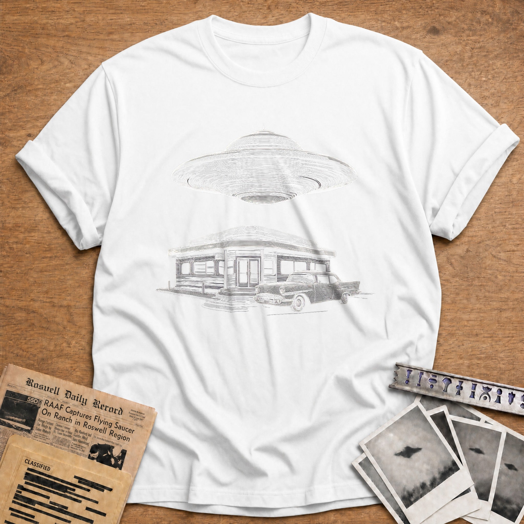 Retro Diner Abduction - White