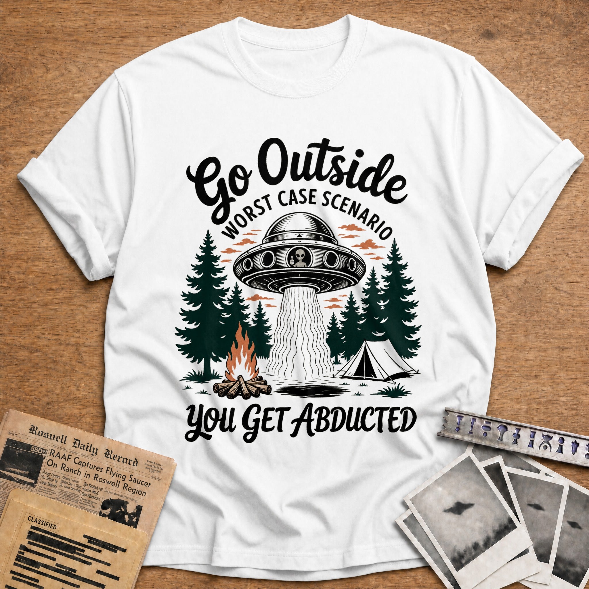 go outside worst case scenario you get abducted - White