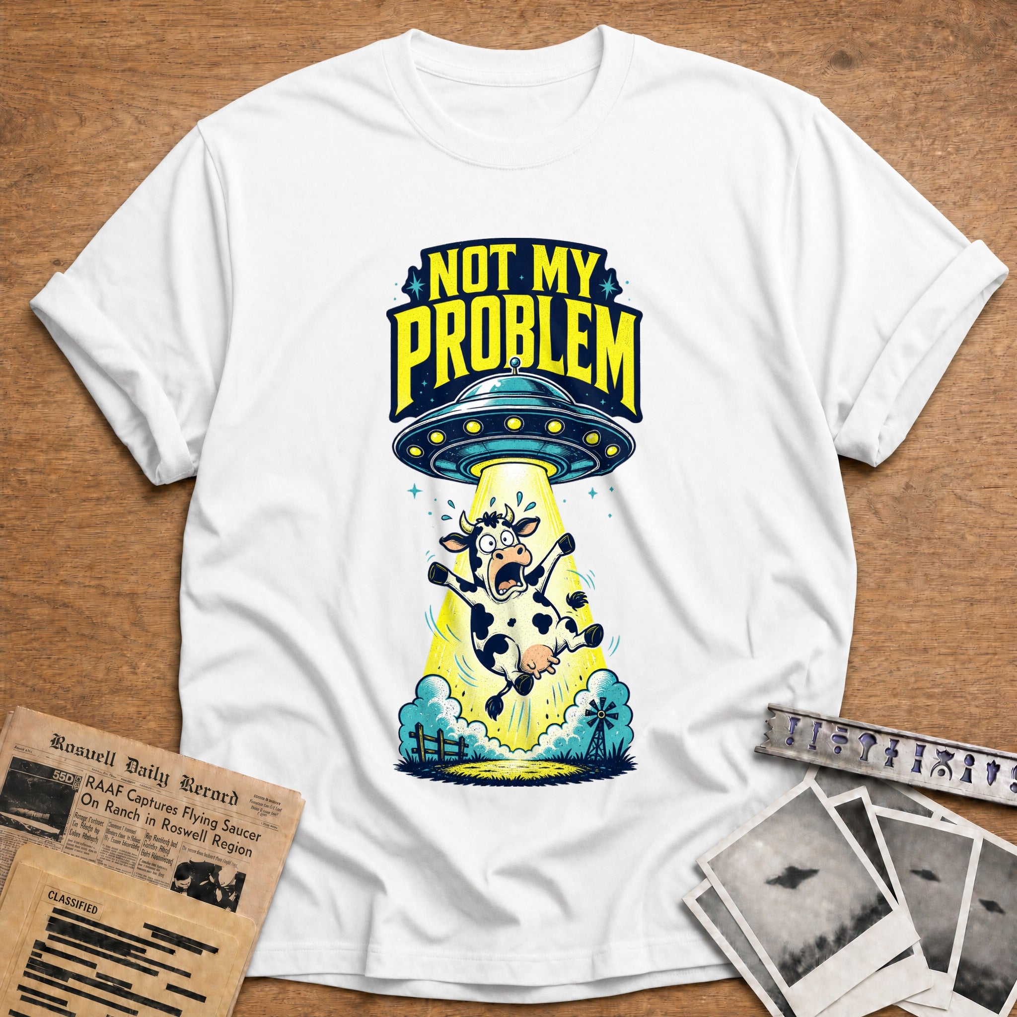 not my problem ufo alien abduction funny - White